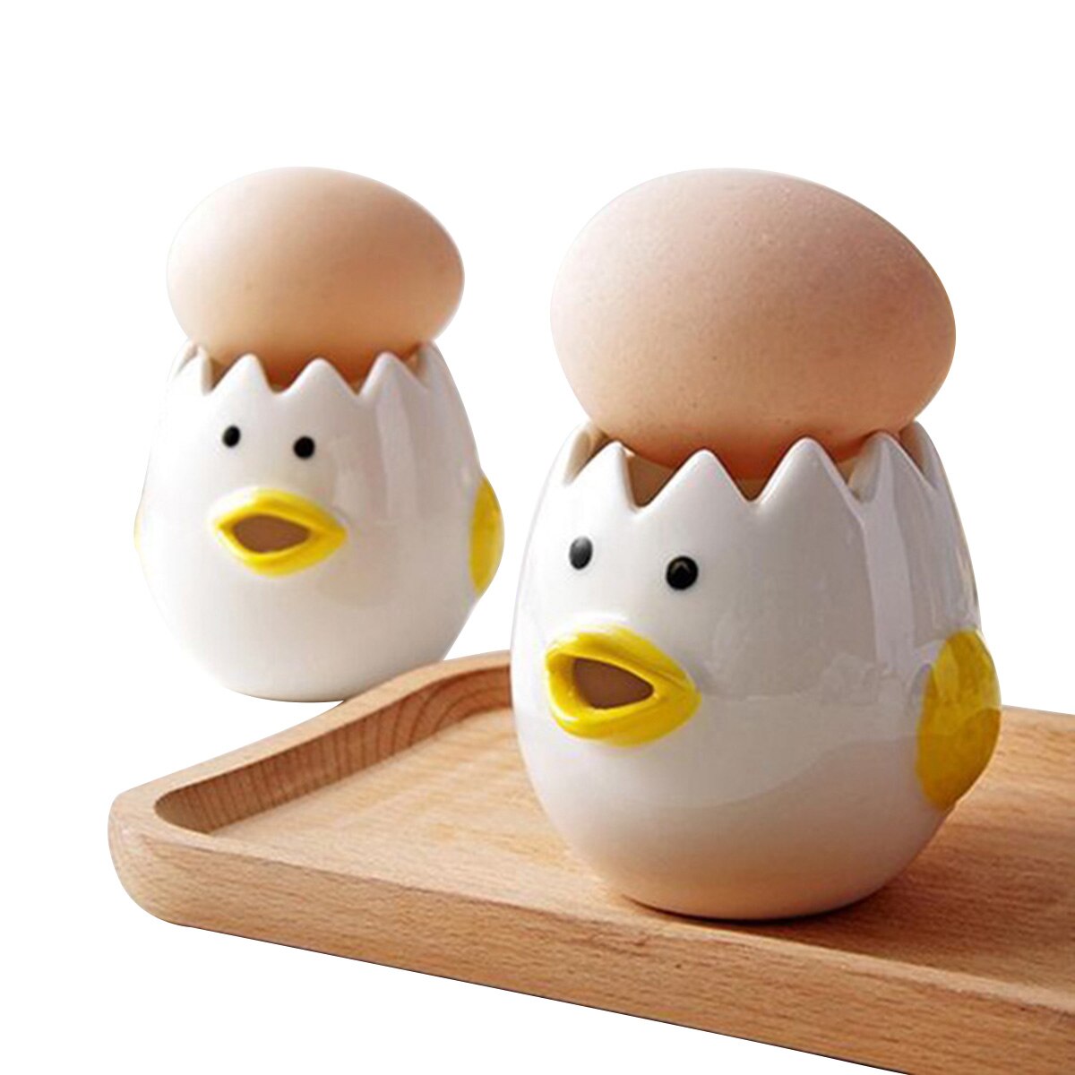 Cartoon Chicken Egg Yolk White Separator Ceramics Egg Separator Tool for Kitchen