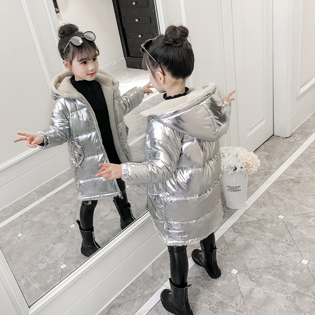 Meisjes Winter Jas Kinderen Beneden Katoenen Jas Waterdicht Snowsuit Roze Goud Zilver Jacket Hooded Parka Meisjes Down Jassen