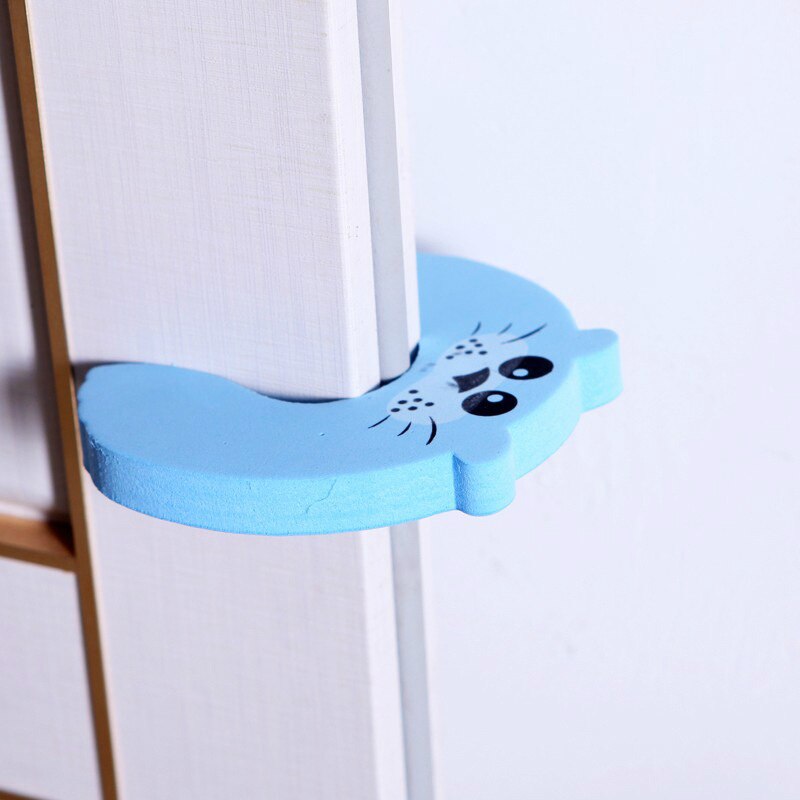3pcs Baby Protector Door Stops Stopper EVA Door Blocked Safe Kid Protection From Children Furniture Cartoon Exit Card Door Clamp