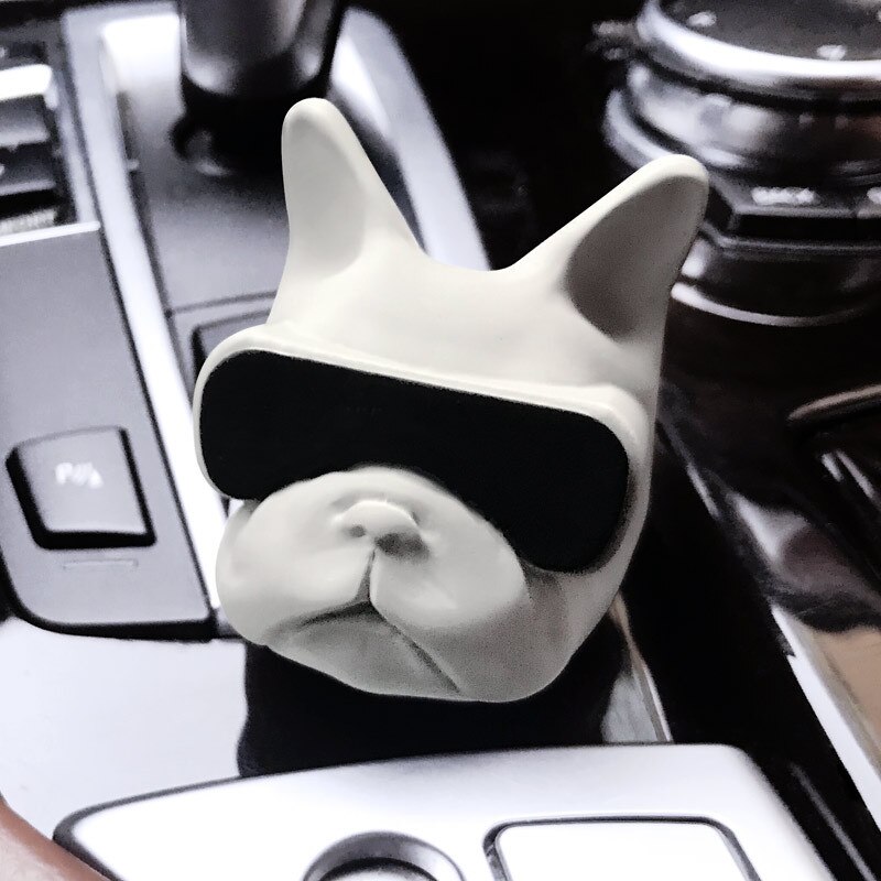 Frankrijk Bulldog Parfum Parfum Zetel Auto Luchtverfrisser Parfum Auto Interieur Parfum Geur Ornament Accessoires Decoratie: Grijs