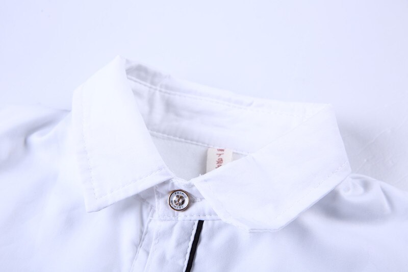 Witte Shirts Voor Jongens Schooluniform Lente Kids Formele Shirts Katoen Kinderen Kleding Jongens Tiener Wedding Shirt S26