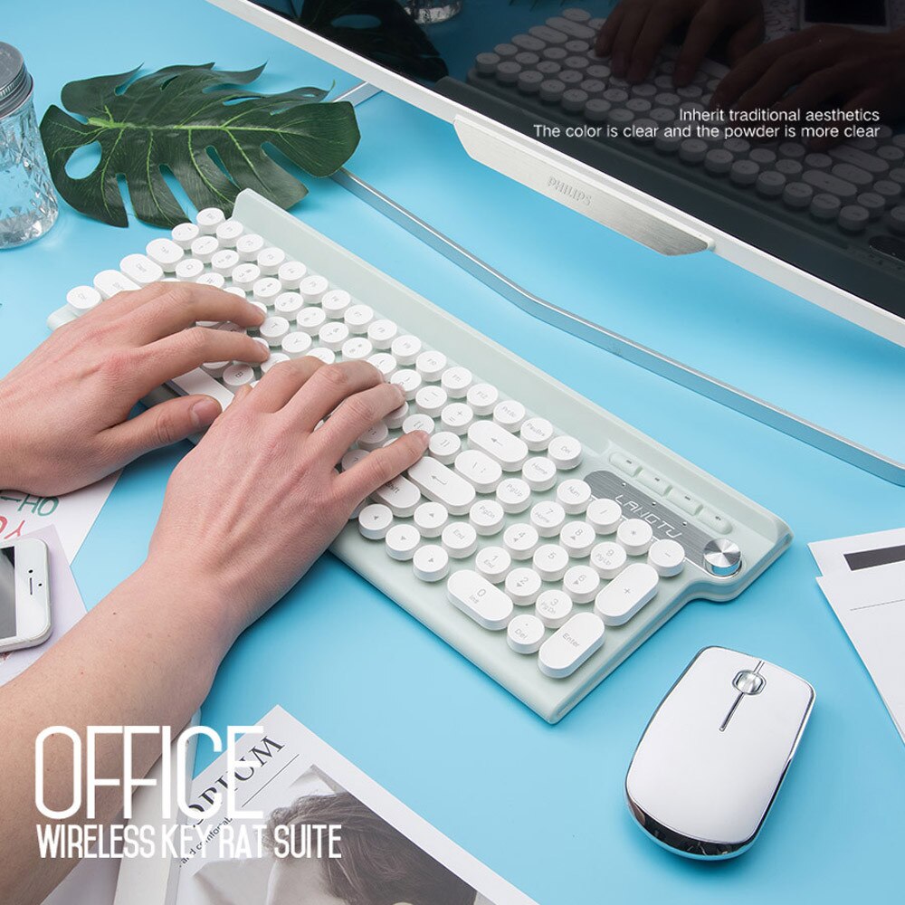 2.4Ghz Wireless Rechargeable Keyboard Mouse Combos USB Multimedia Gaming Mute Keyboard Mouse Sets