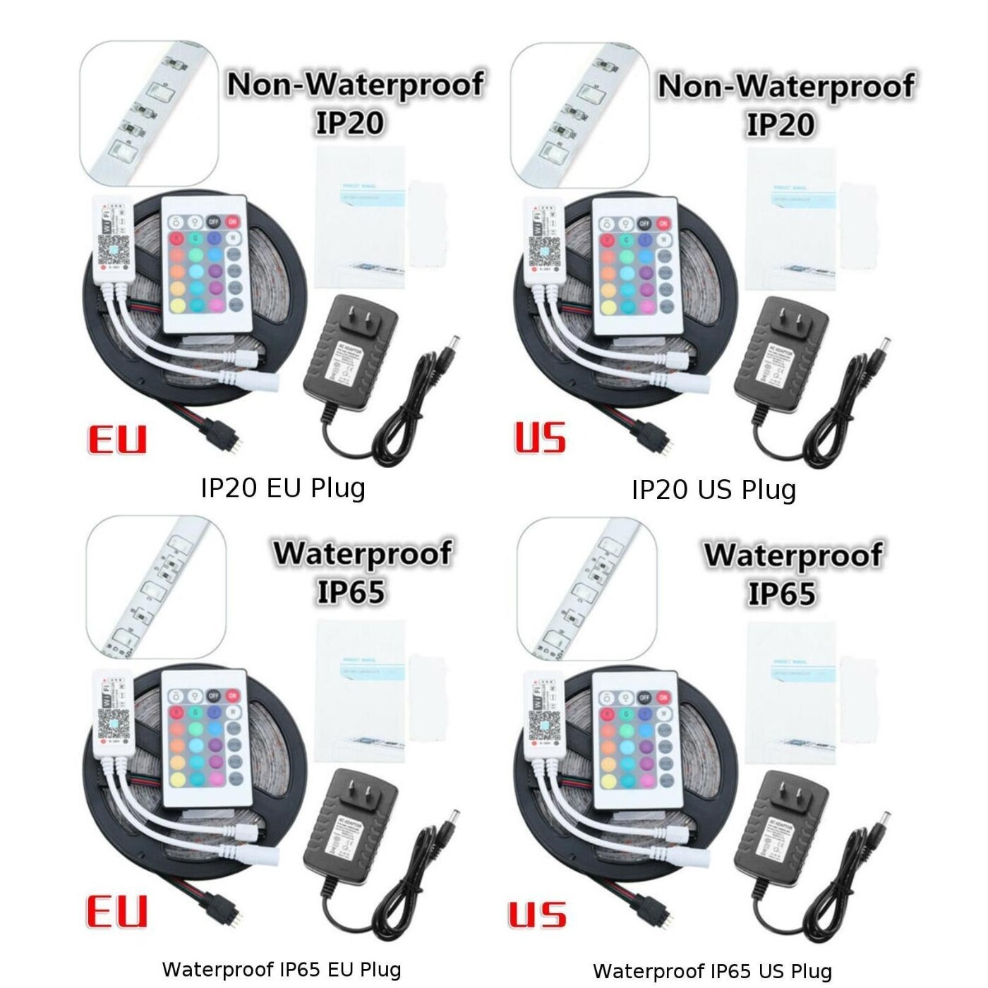 5m rgb 300 led slimme thuis wifi strip licht app-bediening waterdichte lamp voor alexa led-lichtstrip met wifi-controller lichtstrip