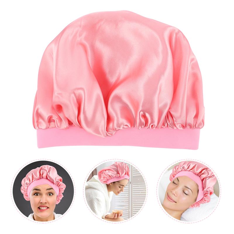 Wide-brimmed Nightcap Elastic Sleep Cap Hair Care Cap Night Sleeping Head Cover