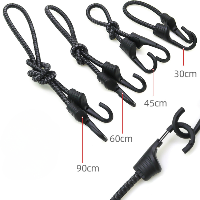 Motorfiets elastische bagagerek met haken, verstelbare elastische bagageriem, motorfiets bagagebevestigingsriem, fietsaccessoires