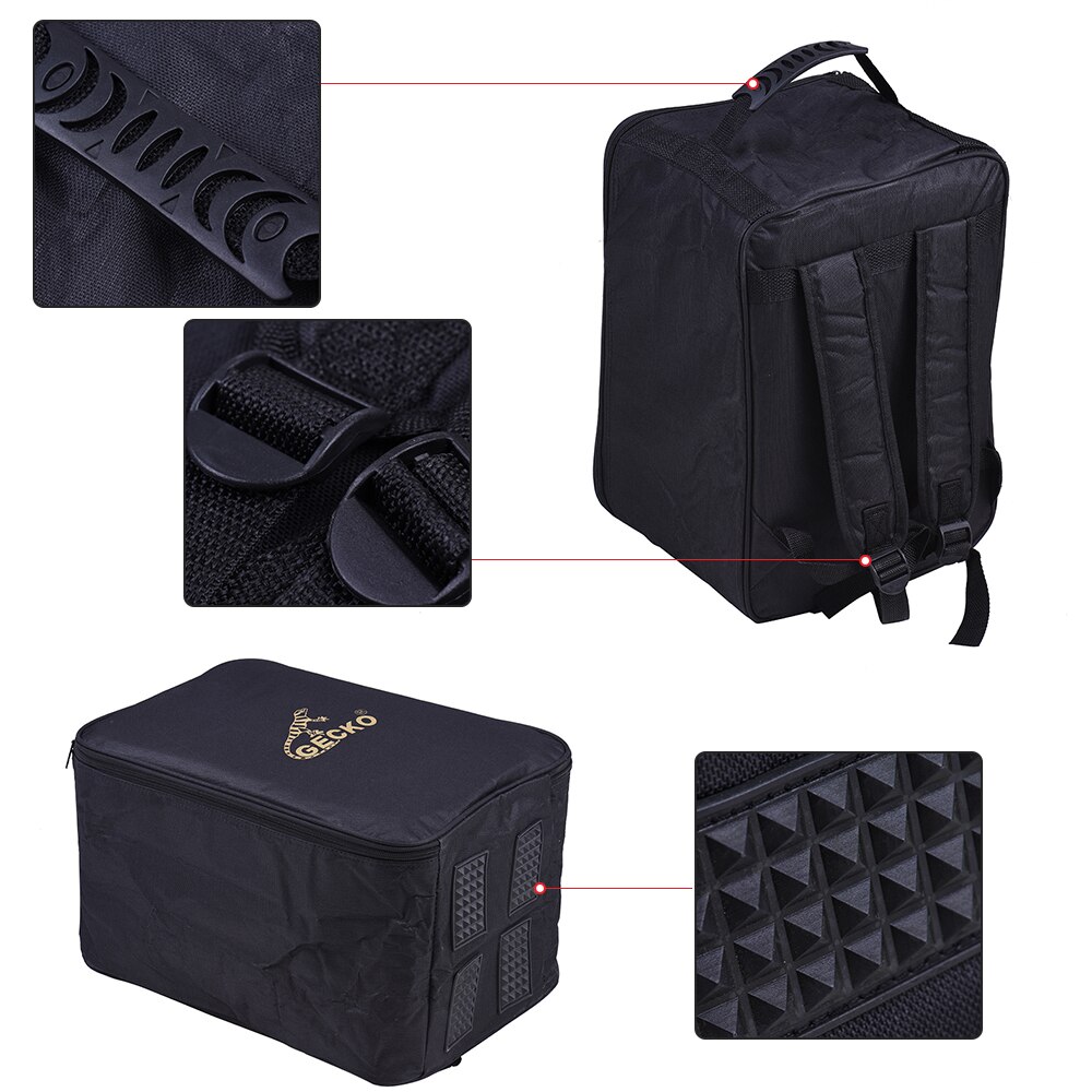 Gecko M03 Kids Cajon Box Drum Bag Backpack Case 600D 5MM Cotton Padding with Carry Handle Shoulder Straps