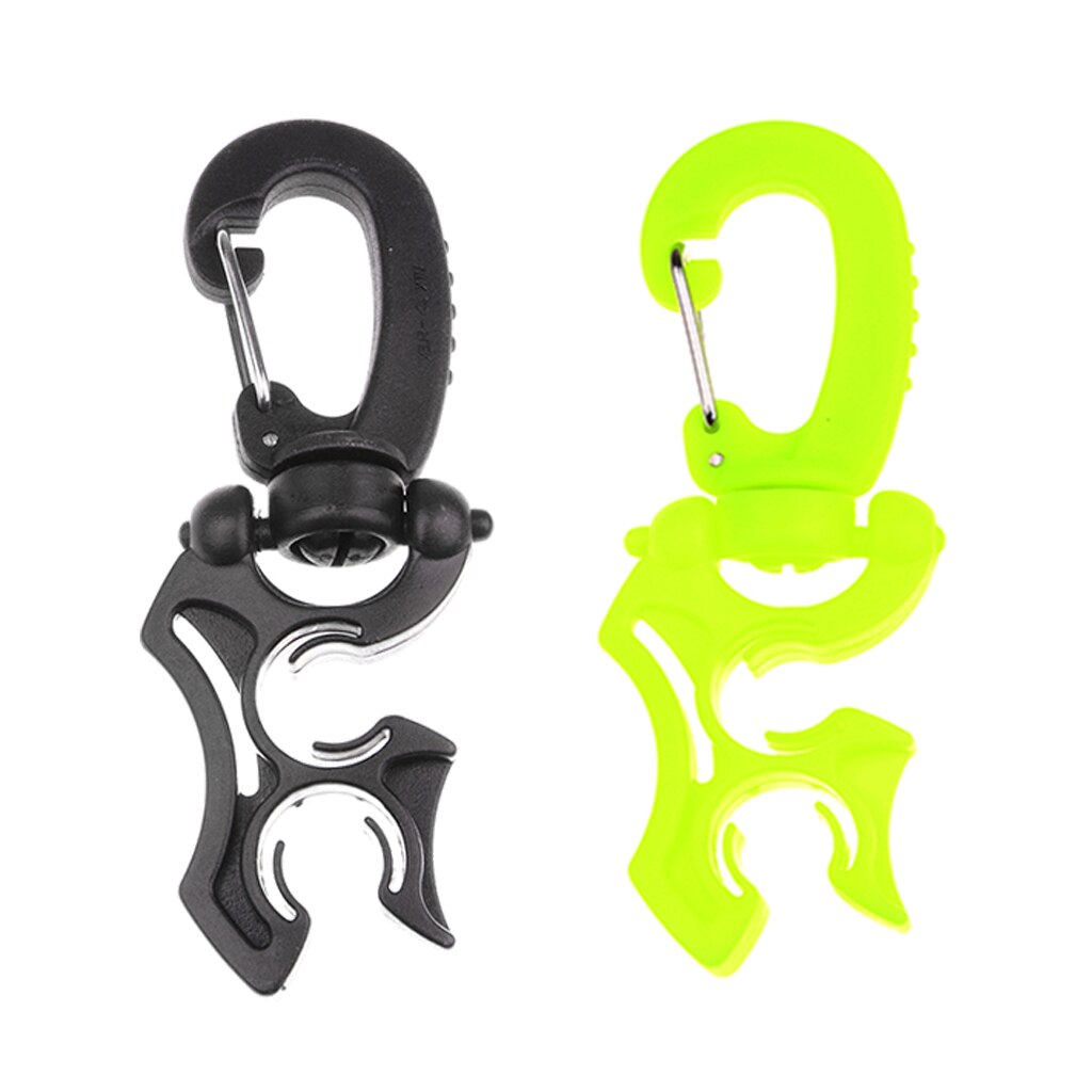 2 Stuks 3.9 &quot;X 1.4&quot; Dubbele Slang Protector Houder Met Swivel &amp; Vouwen Clip Voor Onderwater Duiken Bcd regulators Houder