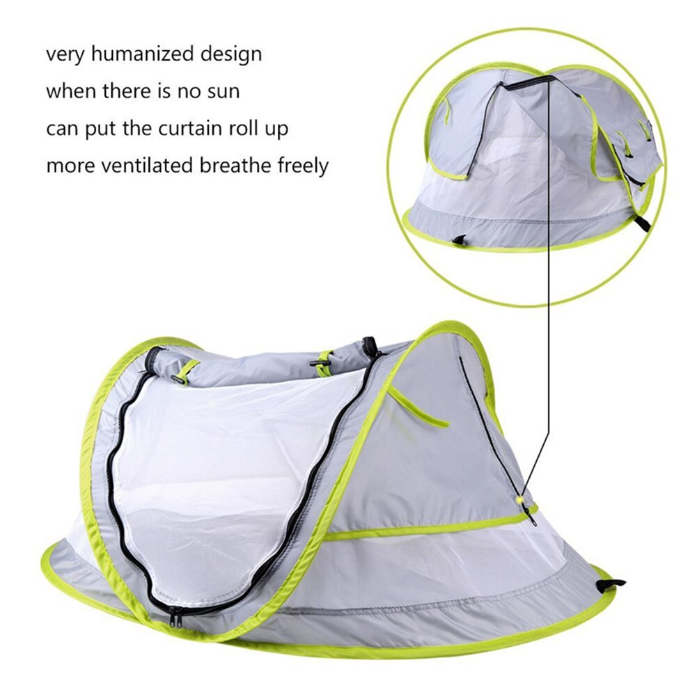 Leichtes, faltbares strandzelt für kinder, sonnenschutz zum angeln, einfacher aufbau mit aufbewahrungstasche, tragbar, ideal für reisen, outdoor-camping und wandern.