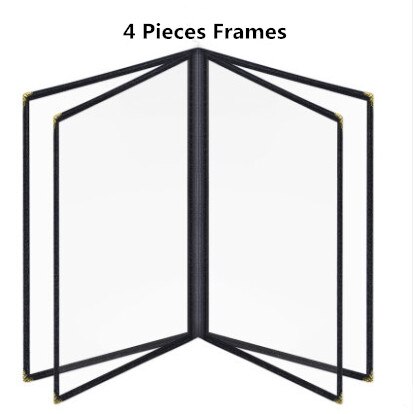 A4 Menu Cover Books 8.5&quot;x11&quot; Single Page 2 View Restaurant Cafe Recipe Menu Holder Covers Frames: 4 Frames Black