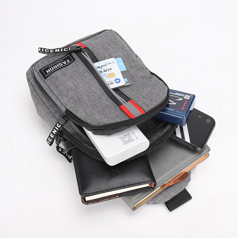 Midjeveske for menn tilfeldig brystpakke for menn crossbody-vesker for menn usb-lading skulderveske stor kapasitet messenger bag