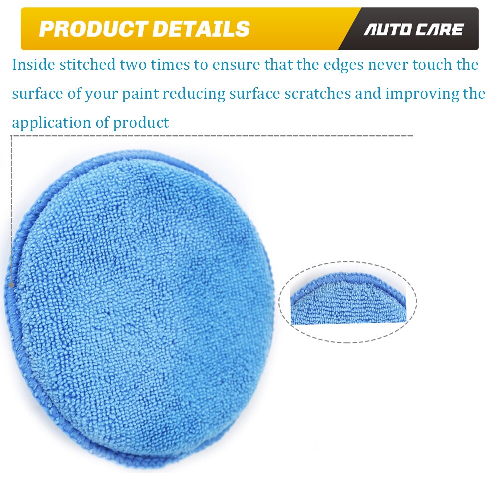 Aplikator wosku z mikrofibry 10 sztuk 5 "średnica ultra miękka mikrofibra z kieszonką na palec polski wosk samochodowy zastosuj zmywacz polerować naramienniki