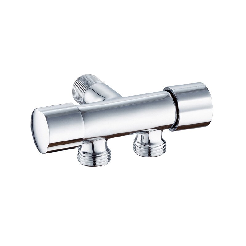 Badeværelse vinkelventil kobber dobbelt udløbsventil  g1/2 til brusehoved toiletvask bassin vandvarmer bidet sprøjte vinkelventil: T-adapter