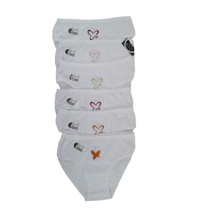 Silver Underwear Clothing Stone Cotton Female Child Briefs Panties 6 pieces Bundle