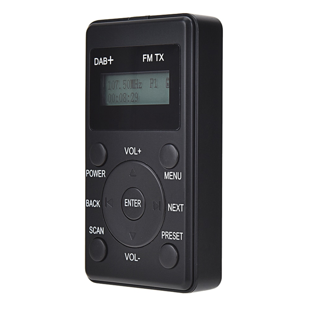 Draagbare Fm Radio Dab Dab + Fm Ontvanger Met Oortelefoon Mini DAB-FM Zender Oplaadbare Digitale Radio Voor Dagelijks & Reizen
