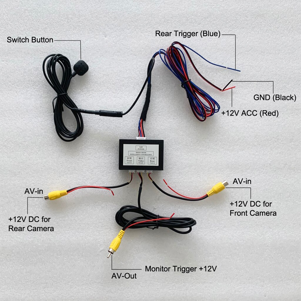 Auto Voor En Achter Camera Control Box Systeem Twee Camera Afbeelding Switch Control Box Intelligente Controle Auto Camera Video