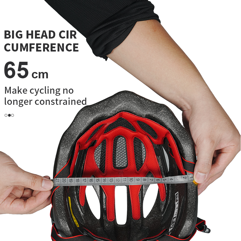Horntour circunferência da cabeça grande 65cm capacete da bicicleta equitação luz de corrida estrada das mulheres dos homens carga ao ar livre luz da cauda casco
