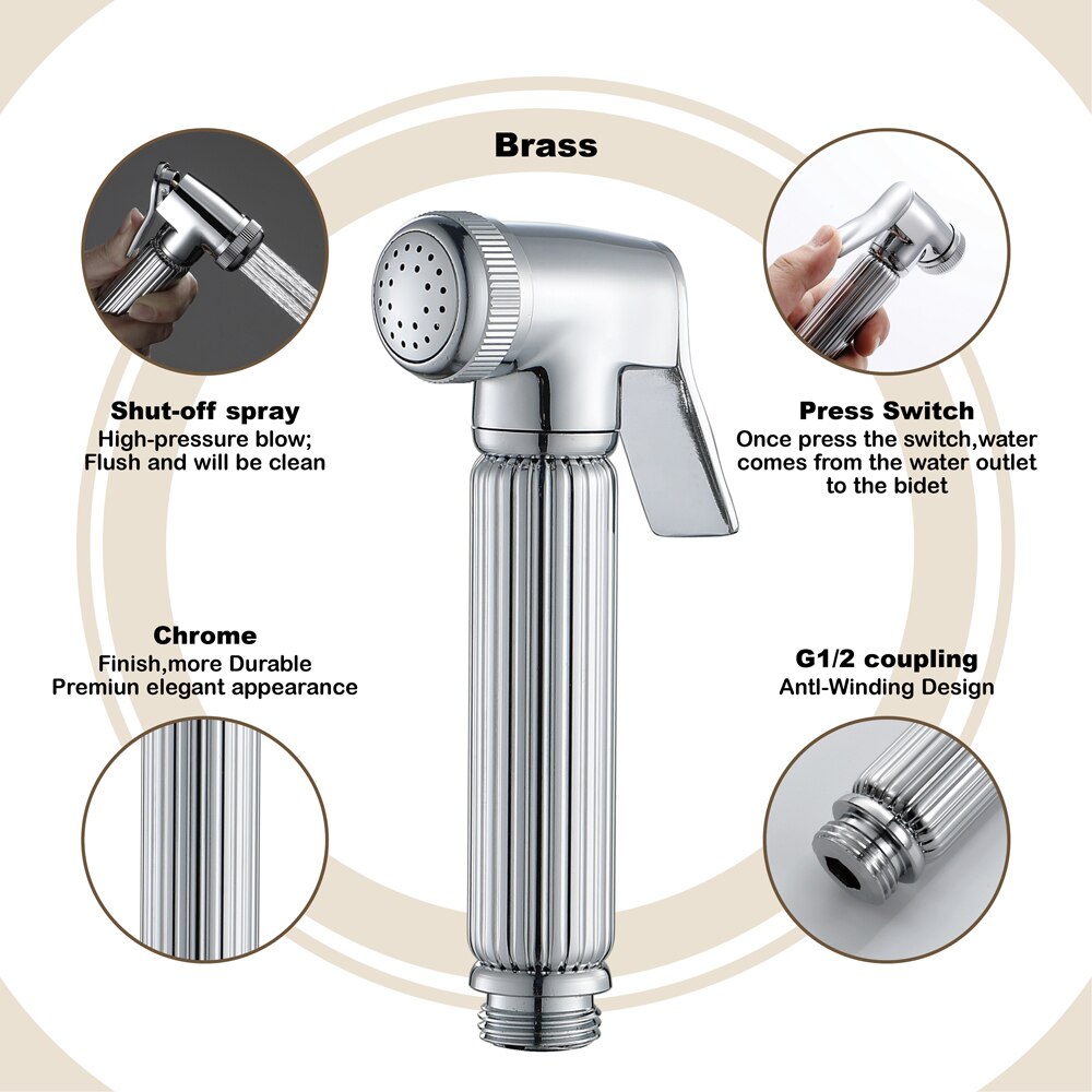 Wc bidets handdouche spray messing toilet bidets voor toiletten apparaat draagbare douche handbediende kranen bidet zitting