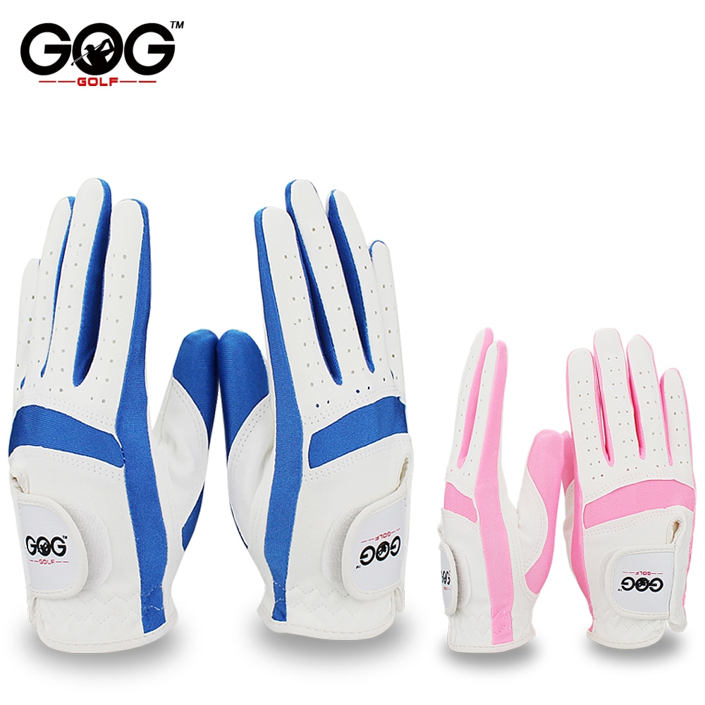 Echt Gog Golf Handschoenen Voor Kinderen Stof Doek Jongen Meisje Blauw Roze Handen Praktijk