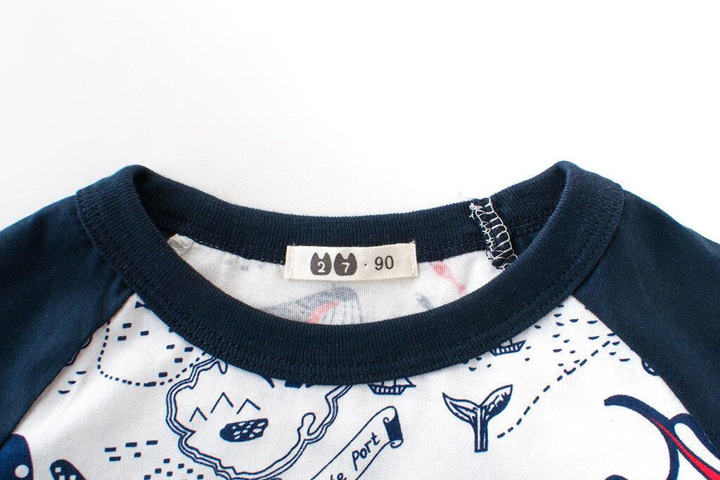 TELOTUNY Children Boys Short Sleeve Printed Animal Cartoon T-shirt Trend Baby Clothes Korean Children's Wear 1-10Y