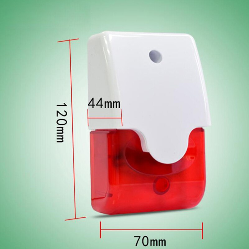 Wired Strobe Siren Durable 12V Sound Alarm Flashing Light Strobe Siren For PSTN/GSM Wireless Home Security Alarm