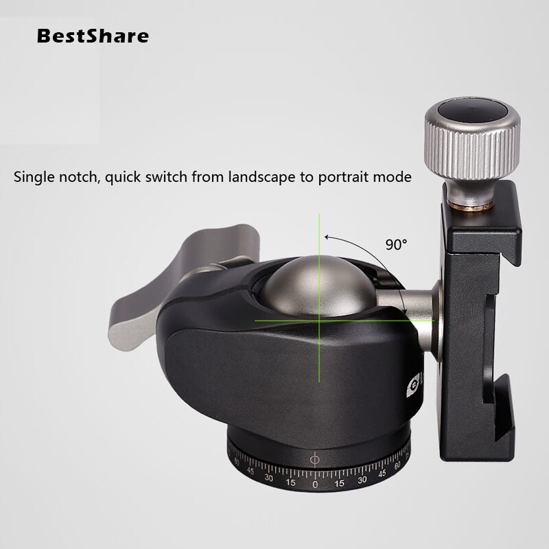 Camera Tripod Aluminum Alloy Ball Head Panoramic with Arca-swiss quick release palte as RRS