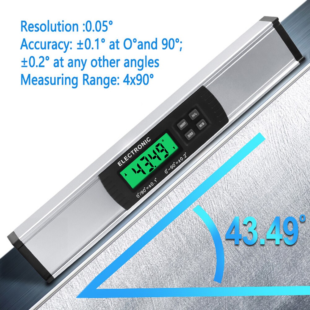 Multifunction Electronic Spirit Level Digital Display Inclinometer Goniometer Level Ruler Angle Ruler Caliper