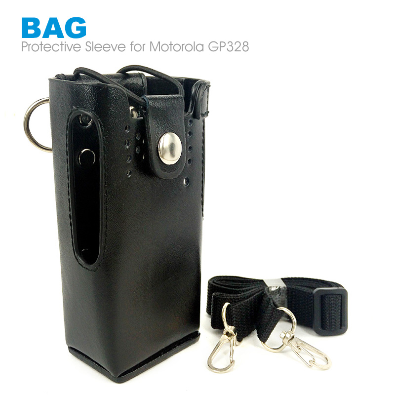 Lederen Beschermhoes Schoudertas Hard Holster Case voor Motorola GP328 GP340 GP380 GP3188 EP450 Walkie Talkie Walkie Talkie