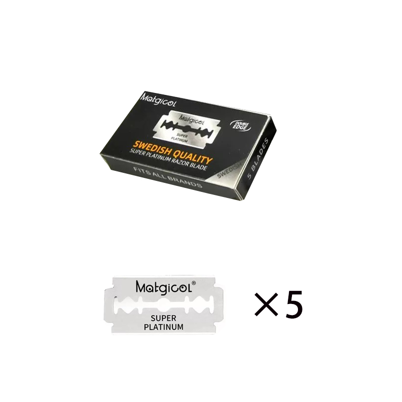 50/100PCS mens razor blade Swedish stainless steel barber double edge razor blade Razor Blades For Double Edge Razor: Gold