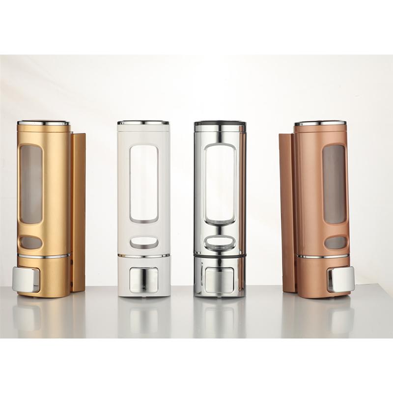 Liquid Soap Dispenser Wall Mounted Hand Wash Plastic Manual Single Head Liquid Soap Holder Refillable Empty Soap Container Home