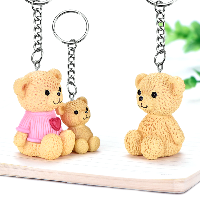 Cartoon Hars Beer Pop Sleutelhanger Vrouwen Mannen Leuke Anime Teddy Sleutelhanger Op Tas Auto Trinket Sieraden Bruiloft Meisjes