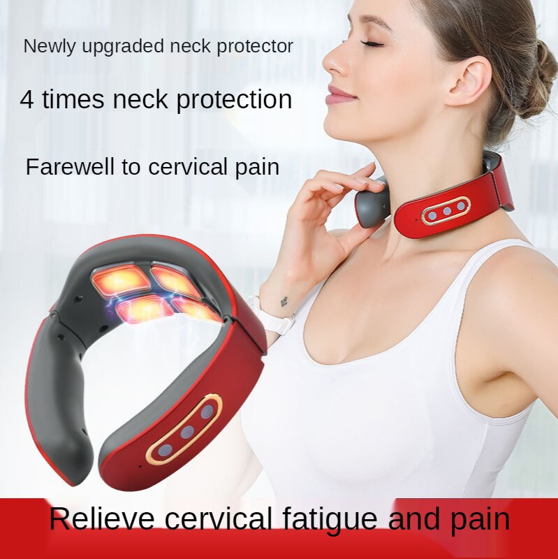 Smart Rechargeable Relaxation Shoulder Physiotherapy Instrument Neck Guarding Device Cervical Spine Massage Instrument