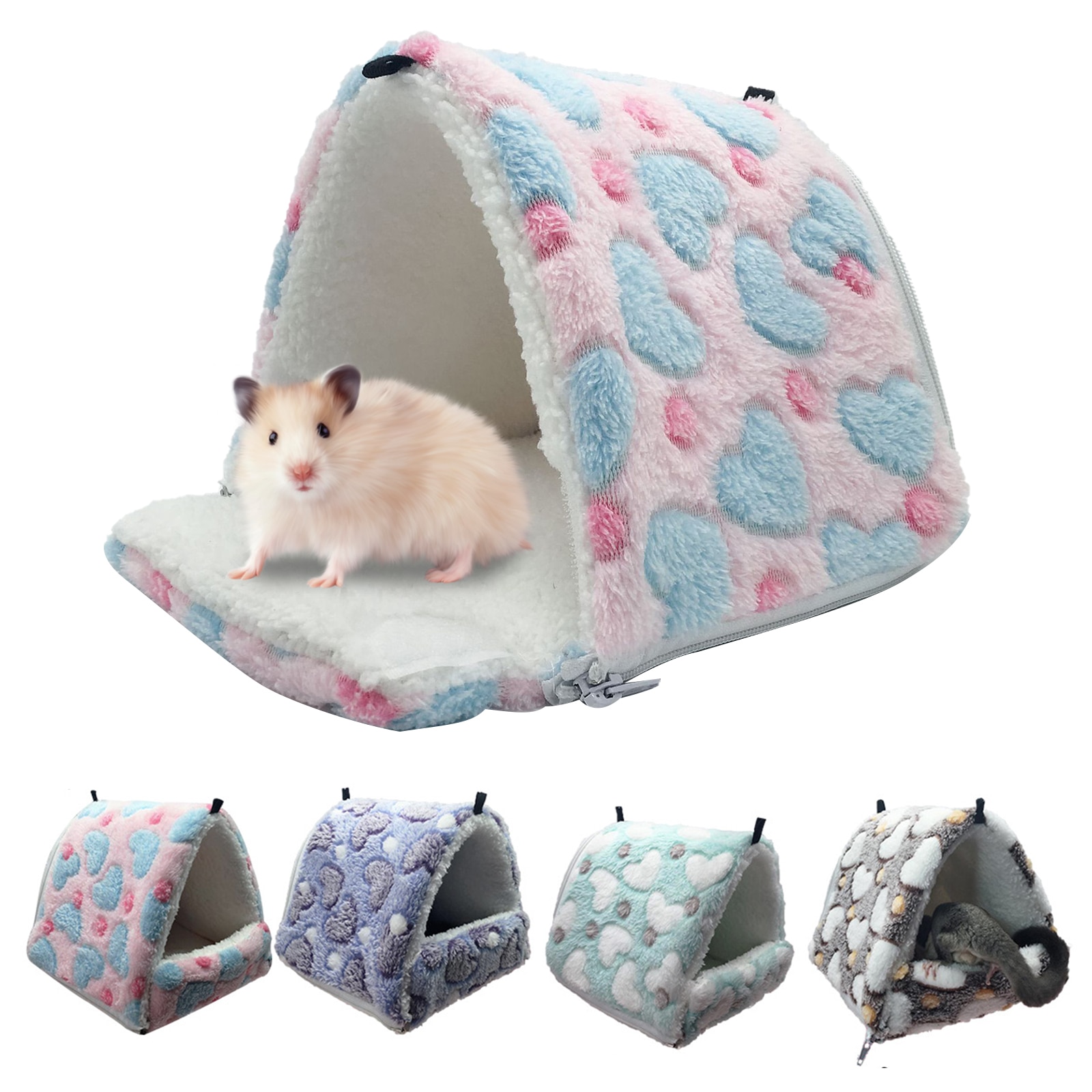 Small Animal Pets Cages Winter Spring Hamster Guinea Pig Squirrel Keep Warm Nest Soft Comfortable Sleepping Bed Hammock Tent