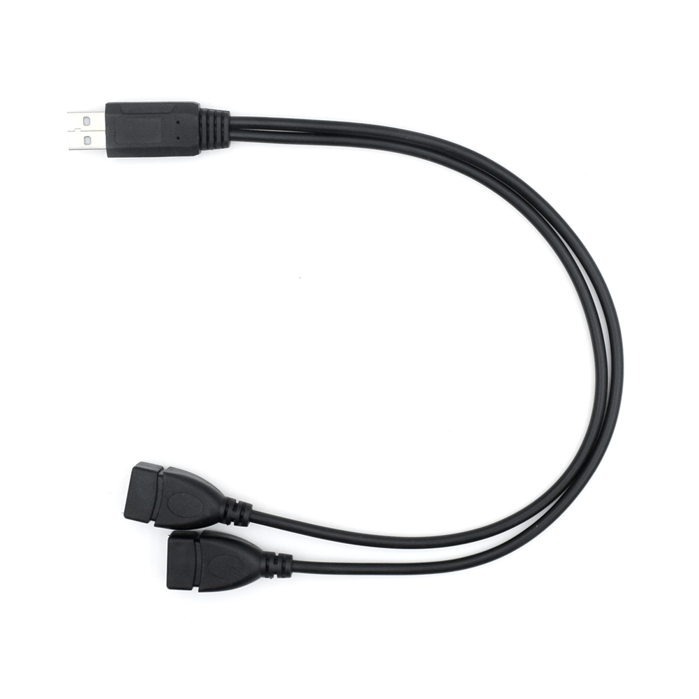 USB two in one Double connection Extension Cable Super Speed USB 2.0 Cable Male to Female Data Sync USB 2.0 Extender Cord 39CM