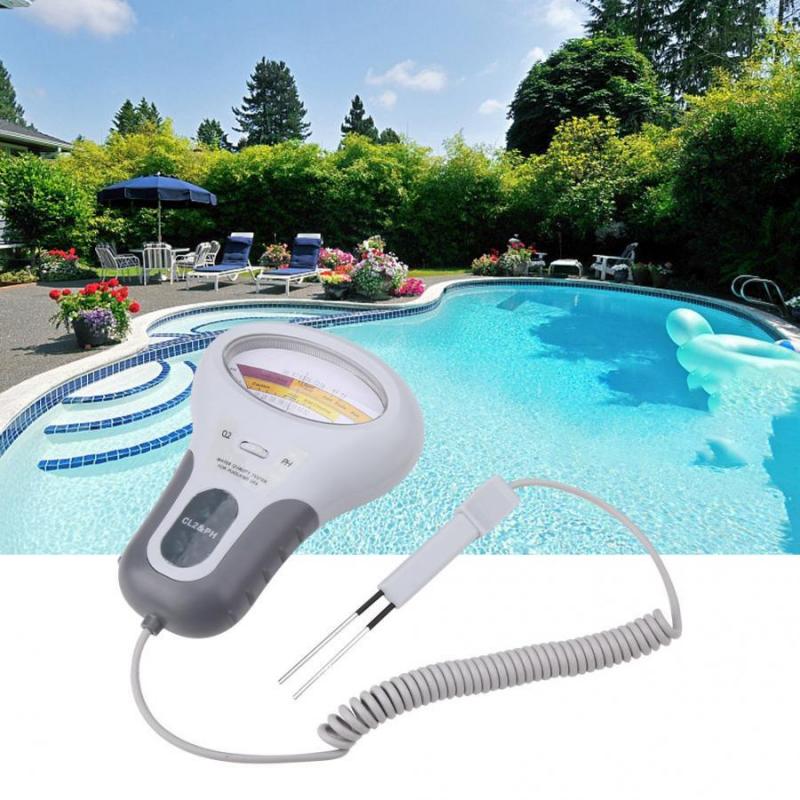 Portable Digital 2 In 1 Water PH And Chlorine Level CL2 Tester Meter For Swimming Pool Spa Water Testing