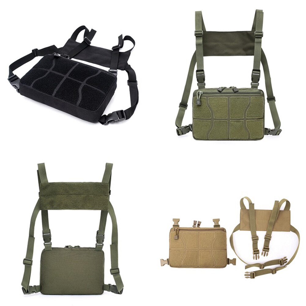 Outdoors Pouch Chest Kit Pack Vest Bag Front Pouch Outdoors Carry Pouch For Hiking Fishing Camping Backpacking