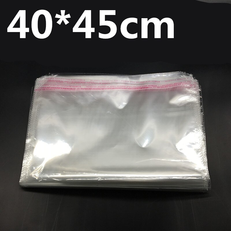 100 Stks Clear Zelfklevend Seal Plastic Zakken Transparant Opp Verpakken 40x45 cm