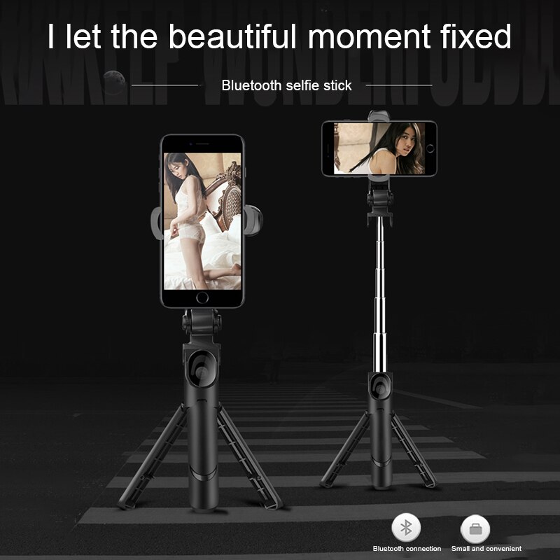 FANGTUOSI trípode plegable palo Selfie monopie Bluetooth con botón inalámbrico palo de autofotos con obturador para iOS/Android/Xiaomi