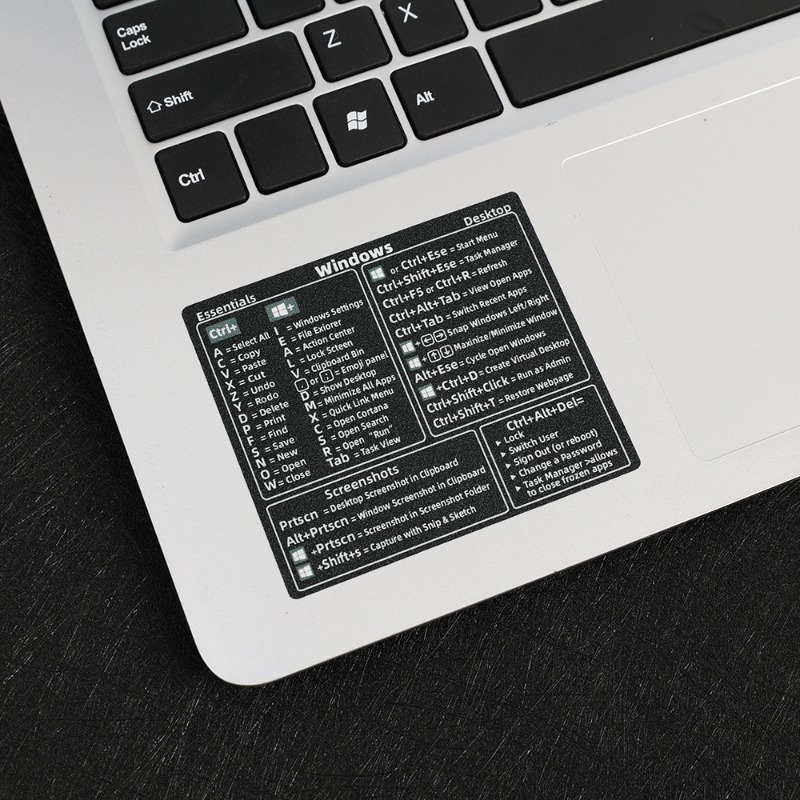 Laptop-Tastatur Referenz Abkürzung Aufkleber für MacBook Luft Profi transparent wasserdicht schnelle Referenz Leitfaden Aufkleber für Fenster