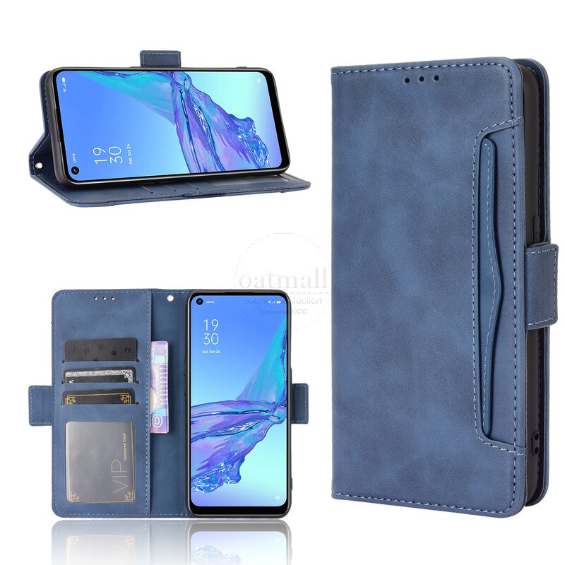 For OPPO A53 Wallet Case Magnetic Book Flip Cover For OPPO A32 Card Photo Holder Luxury Leather Mobile Phone Fundas