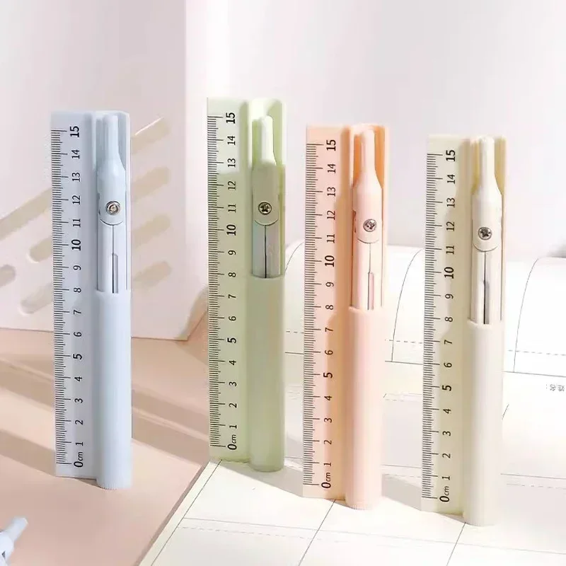 3-in-1 kompas geometrieset met liniaal potlood Kawaii multifunctionele tekening kompas wiskunde geometrie tool kantoor schoolbenodigdheden