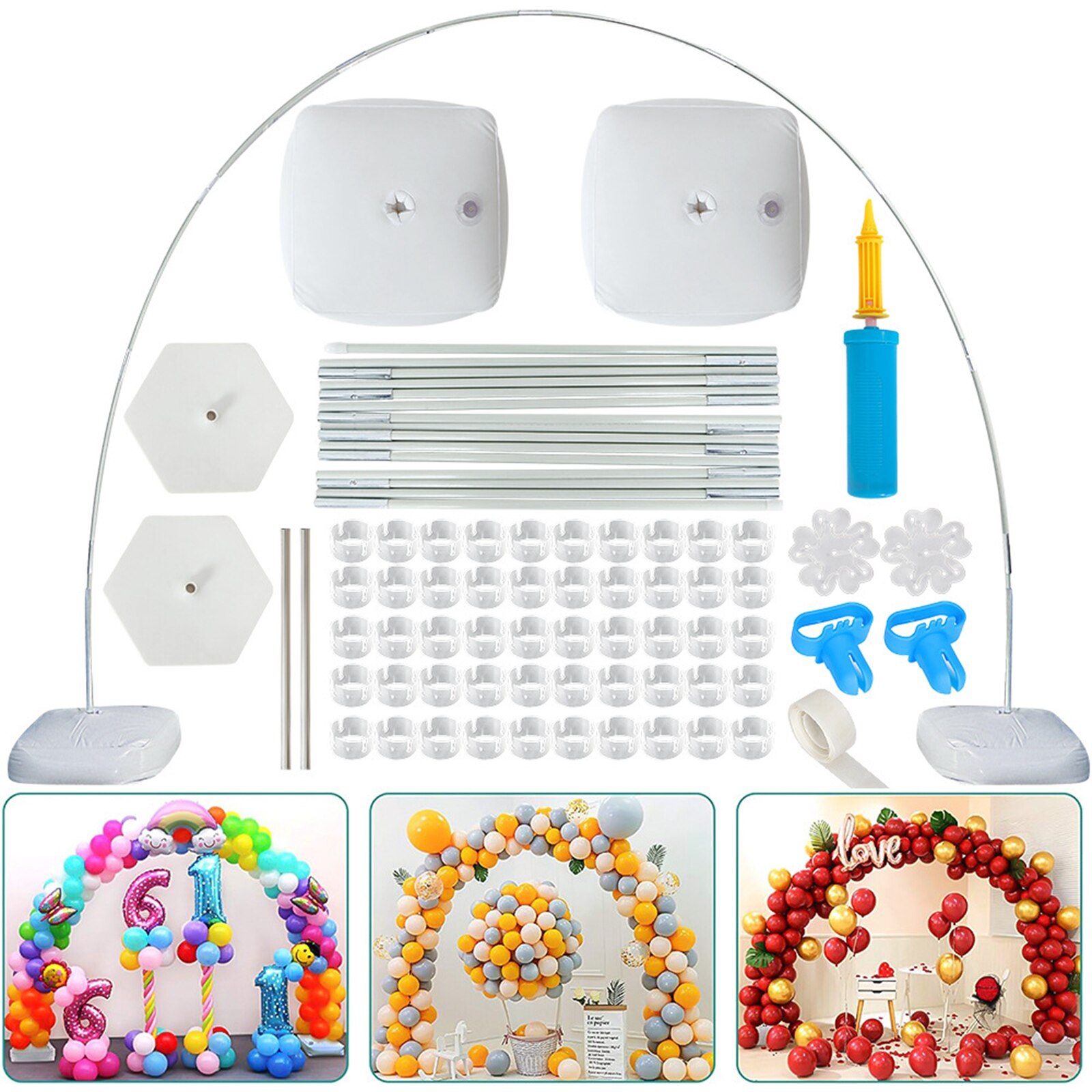 Ballon Boog Kit Vloer Kolom Frame Krans Familie Bijeenkomsten Verjaardag Bruiloft Decoratie Ballon Frame Boog Kit