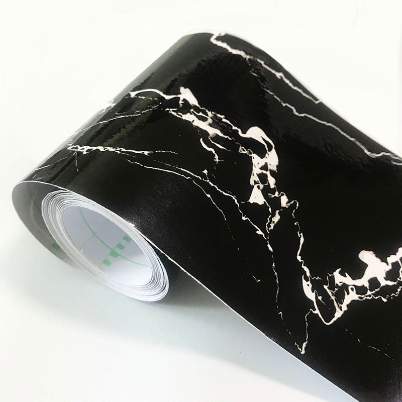 Self-Adhesive Wallpaper Borders 3D Marble Texture Luxury Home Decor Kitchen Bathroom Waterproof Removable Wall Stickers 3D Decal