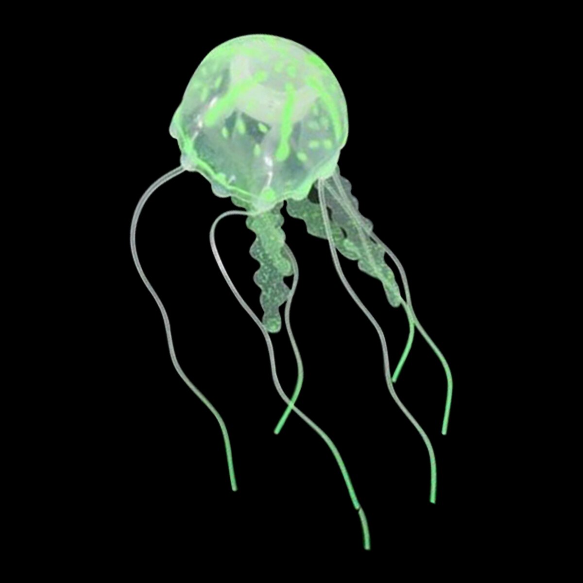 1PC Silicone Simulated Jellyfish Decoration Luminous Artificial Vivid Jellyfish Aquarium Decor Fish Tank Landscaping Ornaments: Green