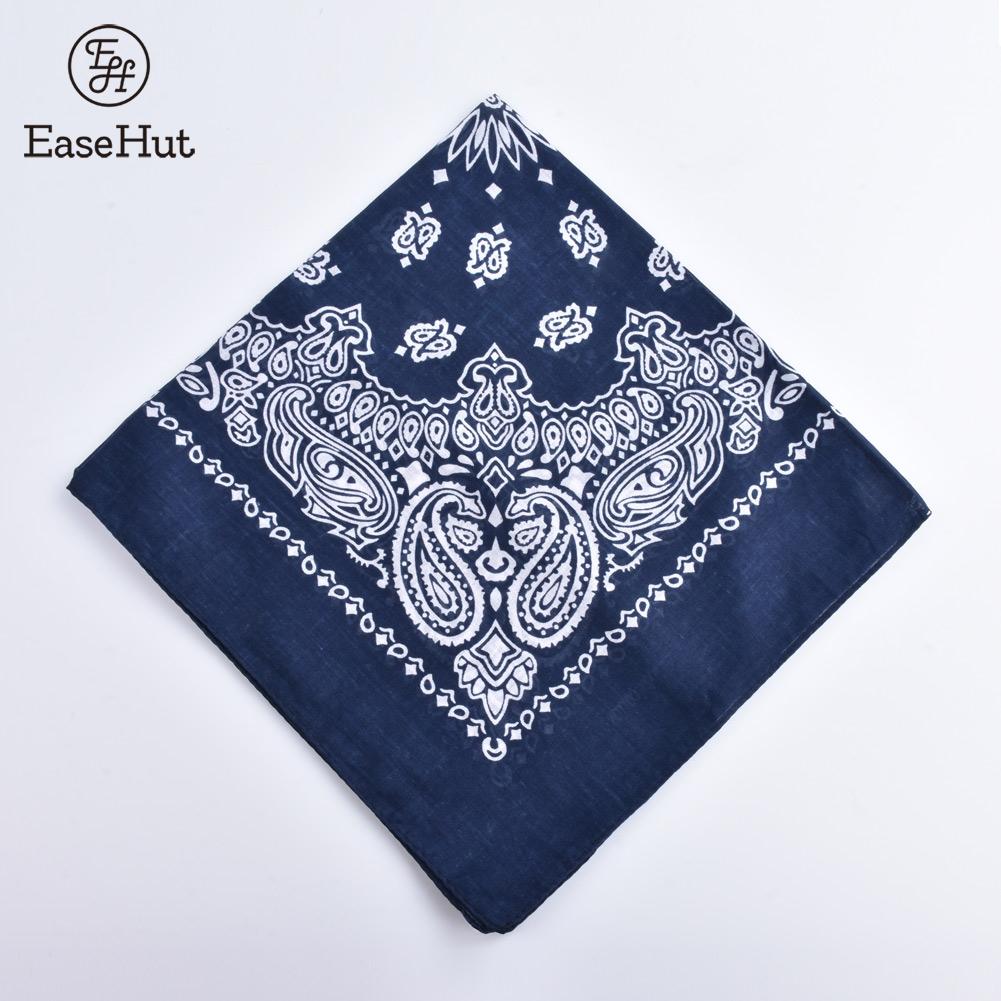 Easehut Vrouwen Mannen Vierkante Sjaal Paisley Print Bandana Haarband Halsdoek Hip Hop Hoofddoek Unisex Hoofddeksels Cool Bandana