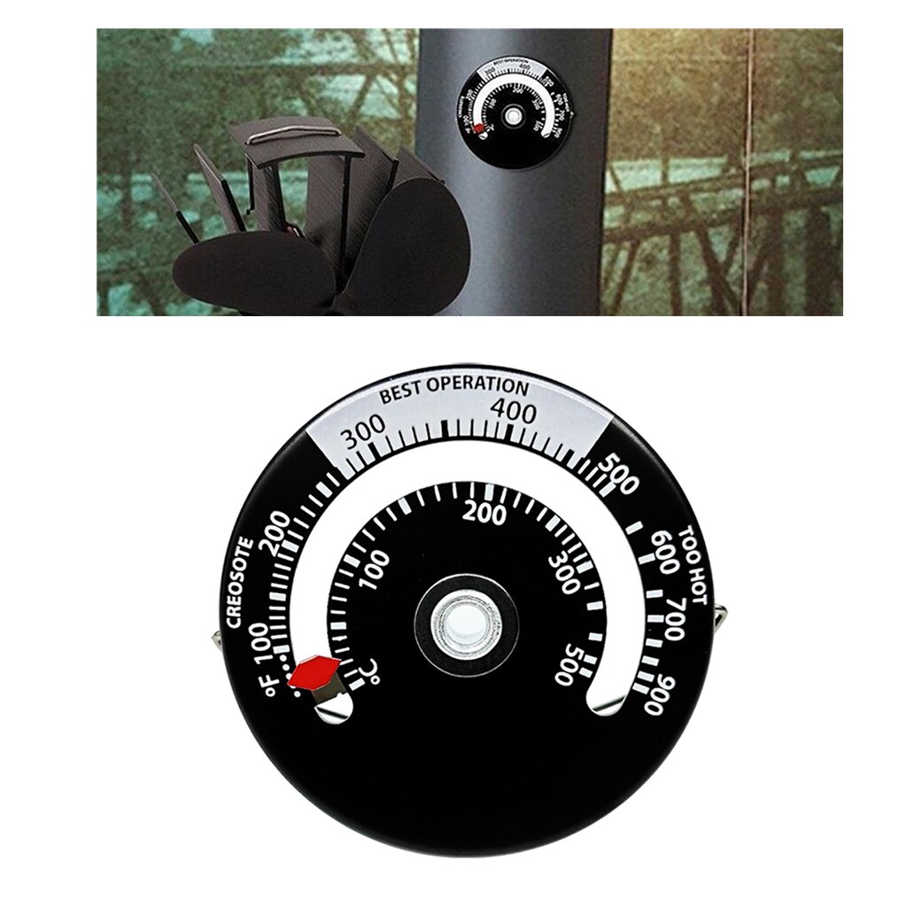 Magnetisk vedspis termometer öppen temperaturmätare för ugn