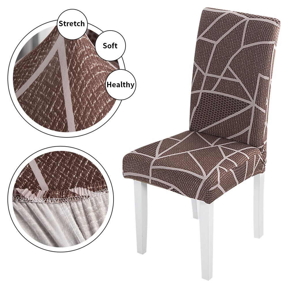 Geometrische Spandex Stuhl Abdeckung strecken Elastische Hussen Stuhl Sitzbezüge Für Esszimmer Küche Hochzeit Bankett Hotel: Stil 16