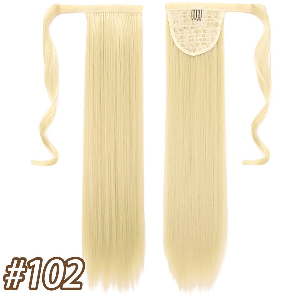 24 Inches Long wavy hair Clip In Hair Tail False Hair Ponytail Hairpiece With Hairpins Synthetic Hair Pony Tail Hair Extension: 0020-102 / 24inches