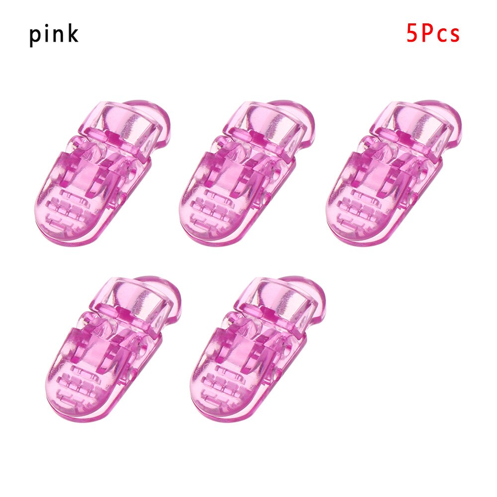 5 pièces durables Point perceuse pince accessoires ferme masques en plastique boucles de corde masques réglables stabilisateur Clips auvent pince bâche: Pink