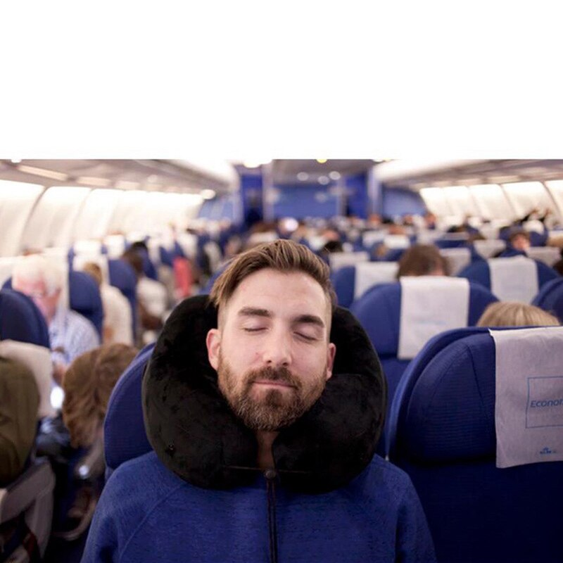 U-Shape Airplane sleeping Cushion Pillow Comfortable Air Cushion Business Trip Headrest Pillows Office Naps Neck Support Pillow