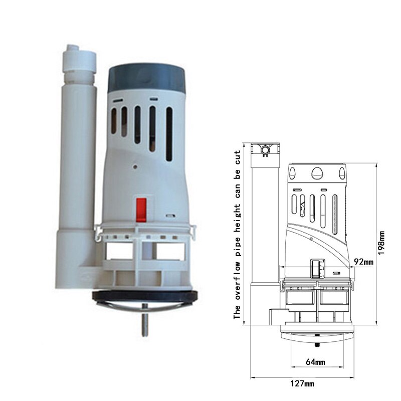 Split toilet accessories Water tank connected to the toilet Double flush water Drain valve One-piece toilet Water tank parts: 4900 Siamese
